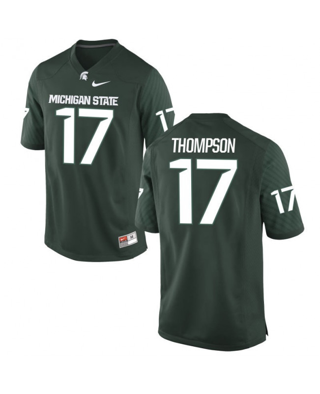 Men's Michigan State Spartans #17 Tyriq Thompson NCAA Nike Authentic Green College Stitched Football Jersey ZR41W16ZG